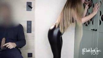 Amateur glory hole! 2 oral creampie! Wife sucks stranger cock in hotel room. Cuckold video fantasy
