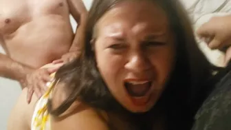 Humiliated And Cuckolded Husband Watches His Wife Anal Fucked