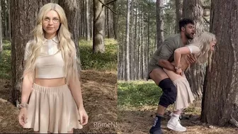 CREAMPIE IN THE FOREST • pounding a cutie until her legs shake