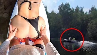 We Were Noticed - Real Risky Outdoor Реr Fuck by the River Bank POV