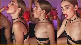 KateKravets - Hot Blowjob with HUGE CUM IN MOUTH!