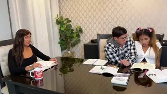 The babysitter didn't notice! Fucking the stepsister is better than doing homework