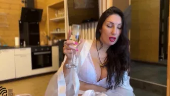 Stepmom took care of her stepson and allowed him to cum inside her