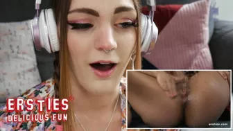 Carly Rae Summers reacts to Wild Lesbian Squirting Orgy - Ersties