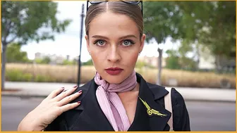 Horny Flight Attendant seduced me - I fucked her and Cum on Face 4K - KateKravets