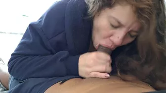 My horny stepsister on a rainy day. Part 1. Suck my dick on the terrace