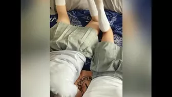 Doing a threesome with two college girls in my room after homework! Vol #1