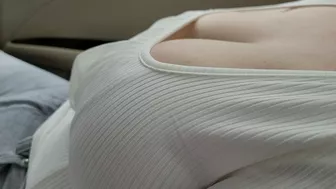 Big Boobs Babe Riding on My Dick in the Car