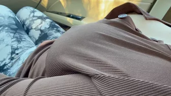 Busty Stepsister Teasing in the Car
