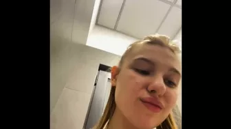 Hard masturbating in the gym