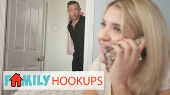 FAMILY HOOK UPS - Carter Cavelli Swallows Her Step Dad Brad Newman's Cock Whole & Gets A Nice Facial
