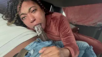Fuck a fan pick me up in his truck Slurp on his big black dick like a professional street hoe