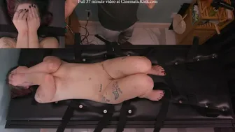 Emily Addams strapped to bondage table and made to cum