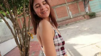 INTERVIEW WITH MY HORNY STEPSISTER NEAR HER SCHOOL, TELLS ME TO FUCK AT MY HOUSE