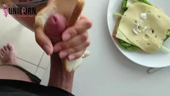 CUM ON MY CHEESE SANDWICH | my meal need protein | MAYO is FINISH STEP SISTER MILKS ME | FOOD PLAY