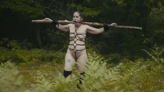 BDSM Humilation Slave Training - Shock Collar, Carrying Wood, Exercises, Sucking Dick While Pissing