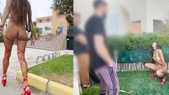 Naked In Hotel Lobby and Masturbation for Two Men