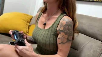 Milf plays Playstation with her best friend's husband
