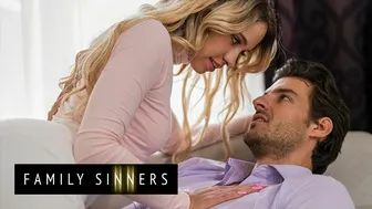 FAMILY SINNERS - Petite Blonde Gets Naughty With Her Aunt’s Husband And Takes A Deep Cock Ride