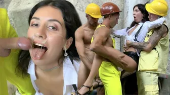 Realtor Katty West Gets Fucked Hard By Workers At Construction Site