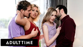 ADULT TIME - Scarlett Sage Swaps Husband's With Spanish Babe Carlita Ray For WILD SWINGER FOURSOME!