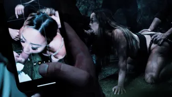 Asian Slut Gangbang - Japanese Girl With Big Tits Gets Used Like A Fuckdoll In The Woods Freeze Fuck