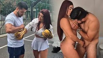 My horny coach turns me on so much I make him cum in my delicious ass - ALEJANDRA PALACIOS