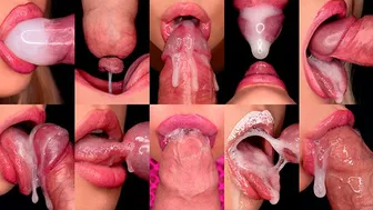 CLOSE UP: BEST CUM in MOUTH COMPILATION! HOTTEST CUMSHOTS for SweetheartKiss! Try Not To Cum ASMR 4K