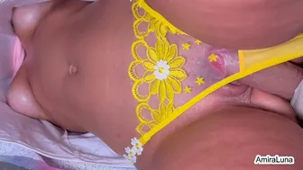 18 Year Old First Experience with Pussy Covered in Cum , Creampie Subway, I let him!