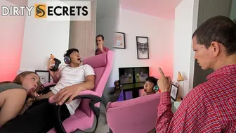 MY STEPMOTHER CATCHES ME WATCHING PORN, WE END UP FUCKING AND MY STEPFATHER CATCHES US