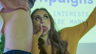 The Entire Office Uses Penelope Kay's Mouth and Cunt as a Cock Hugger