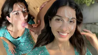 Country Slut Sucks Three Cocks and Gets a Lot of Cum on Her Face - Cumwalk
