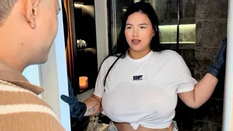 Busty Latina maid has passionate sex with her boss to get a raise - Savannah Watson
