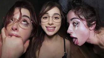 Addicted To Cum - Busty Whore Licks The Floor
