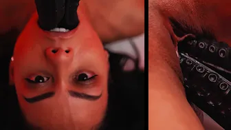 Ebony Girl Canela Skin All The Way Through - Hardcore Anal  DP & Pussy Creampie