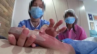 2 DAY: TWO ASIAN NURSES examined my dick in hospital.