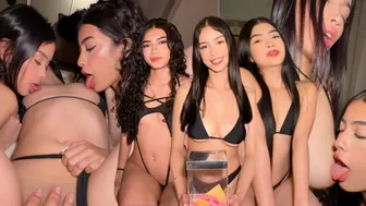 4some - Three 18-year-old Latinas scam me with an erotic game