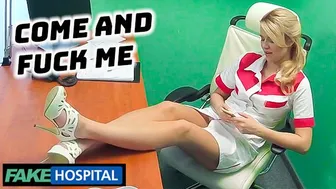 OMG this NURSE is So Fucking Horny she uses a Dating App - Fake Hospital