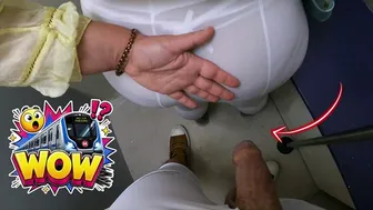 Handjob in Train - Horny Milf Touch my Dick in Subway