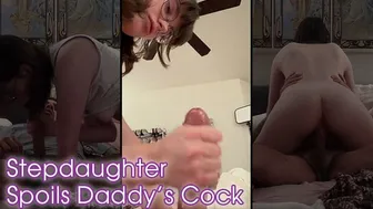 Nerdy Good Girl StepDaughter Jerks Verbal Step-Daddy to MASSIVE LOAD - PRAISE KINK