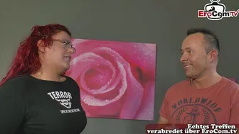 German redhead BBW milf neighbor approached and fucked