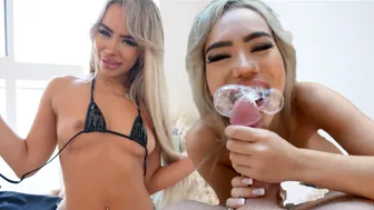 Slutty Latina step sis gives the sloppiest blowjobs - Luna Luxe x Lev Lieben