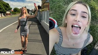PickUpClub - Hot Blonde Insta Chick Rika Goes on Outdoor Scooter Adventure