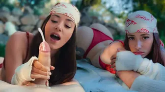 This pretty girl give me the best blowjob ever in my garden | DEEPTHROAT | Cumshot