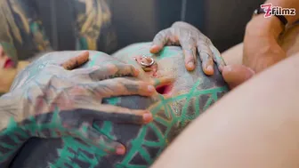 Sexy tattoo artist gets her ass stretched by a client anal, nasty ATM, and a thick facial b