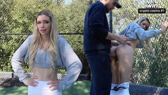 Desperate high school teen offers her petite young pussy to perverted tennis coach for college scholarship - Hope Heaven