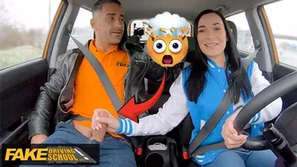 Fake Driving School - Driving Lesson Turns Into Sloppy Blowjob Big Ass Pussy Ride and Cum on Wet Pussy