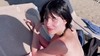 Meeting girl on the beach: showers at my house and strong sex black/white socks and black nails
