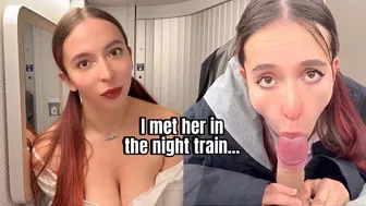 I Met Desperate Girl in the Night Train.. She Loves Risky Public Sex in the Cable Way