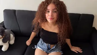 My stepsister thought she was home alone... I caught her masturbating